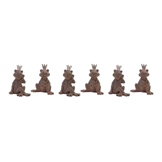 Royal Sitting Frog Figurine Set By Melrose in Rust | 4.5" | Michaels®
